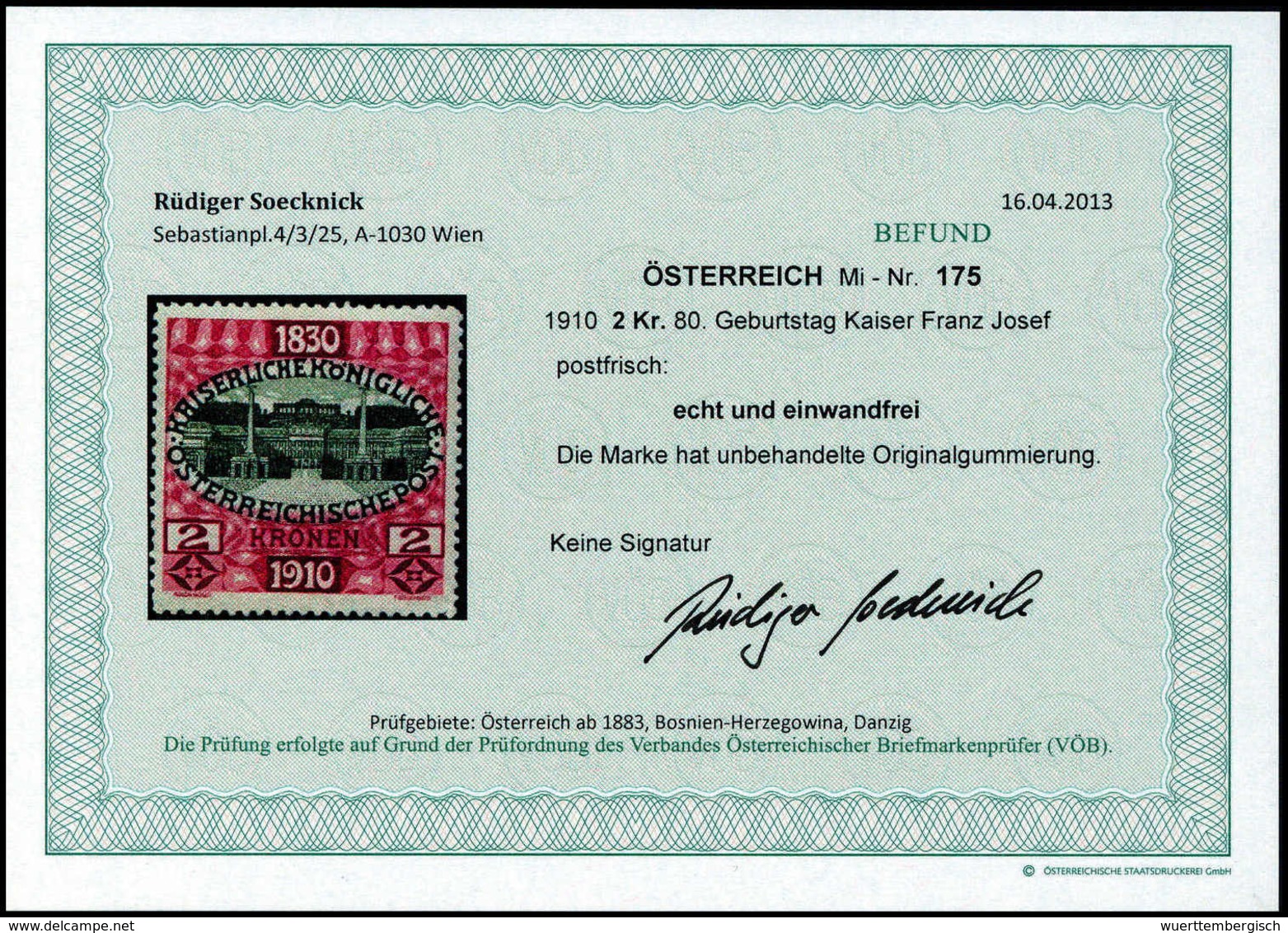 ** 2, 5 Und 10 Kr., Tadellos Postfr., Fotobefund Soecknick Für 2 Kr.<br/><b>Katalogpreis: 1.200,-</b> (Michel: 175/77) - Altri & Non Classificati