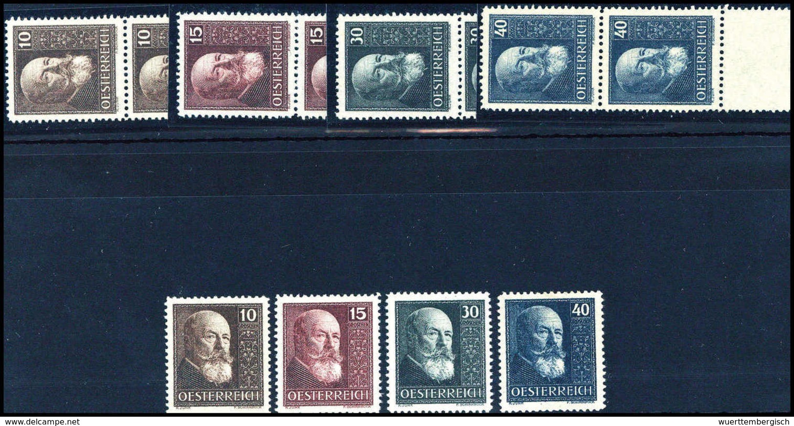 ** Hainisch, Drei Tadellos Postfr. Serien.<br/><b>Katalogpreis: 180,-</b> (Michel: 494/97(3)) - Sonstige & Ohne Zuordnung