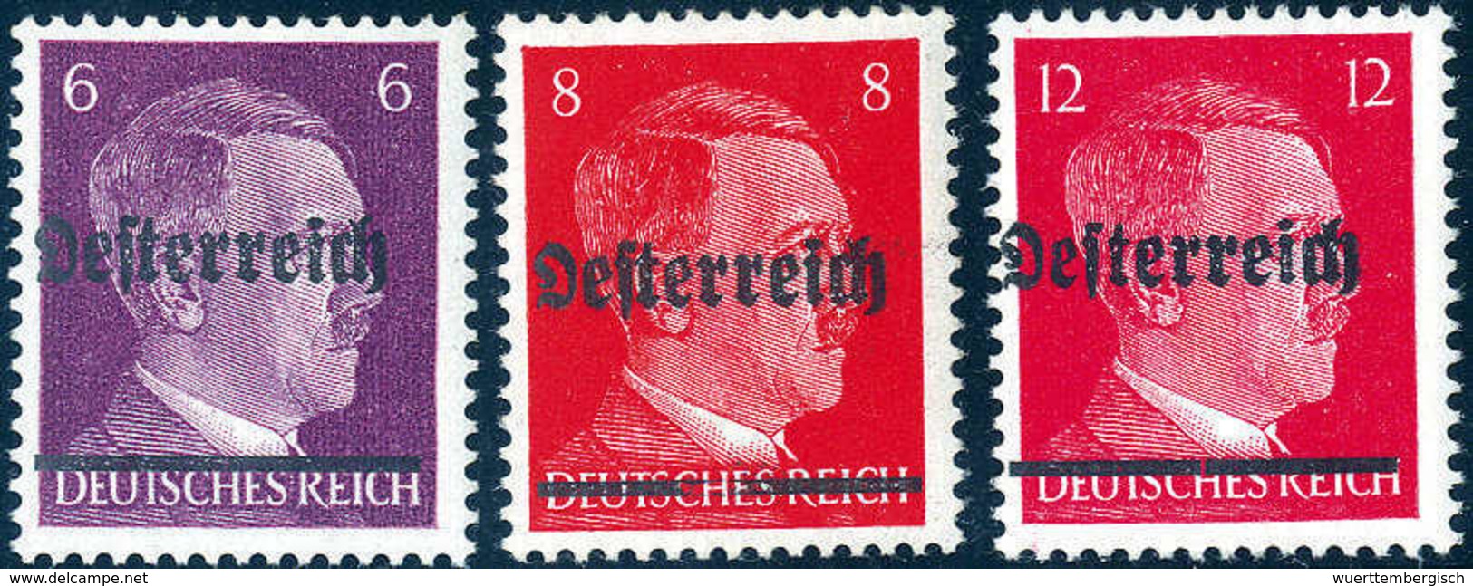 ** Scheibbs, Hitler 6-12 Pfg., Type I, Tadellos Postfr. Serie, Befund Svoboda.<br/><b>Katalogpreis: 412,-</b> (Michel: 1 - Sonstige & Ohne Zuordnung