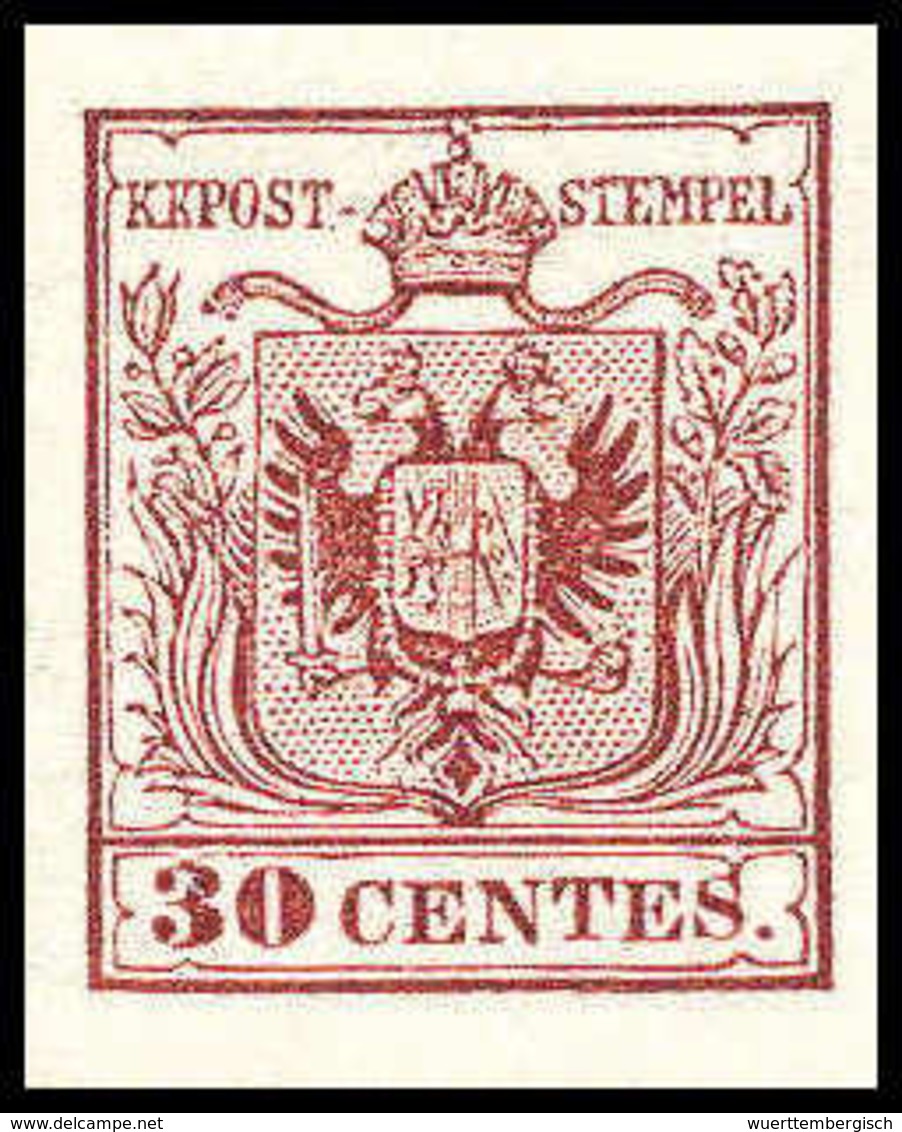 * 30 Cmi., Neudruck 1866, Ungebr. Luxusstück, Fotobefund Babor.<br/><b>Katalogpreis: 320,-</b> (Michel: 4NDI) - Autres & Non Classés