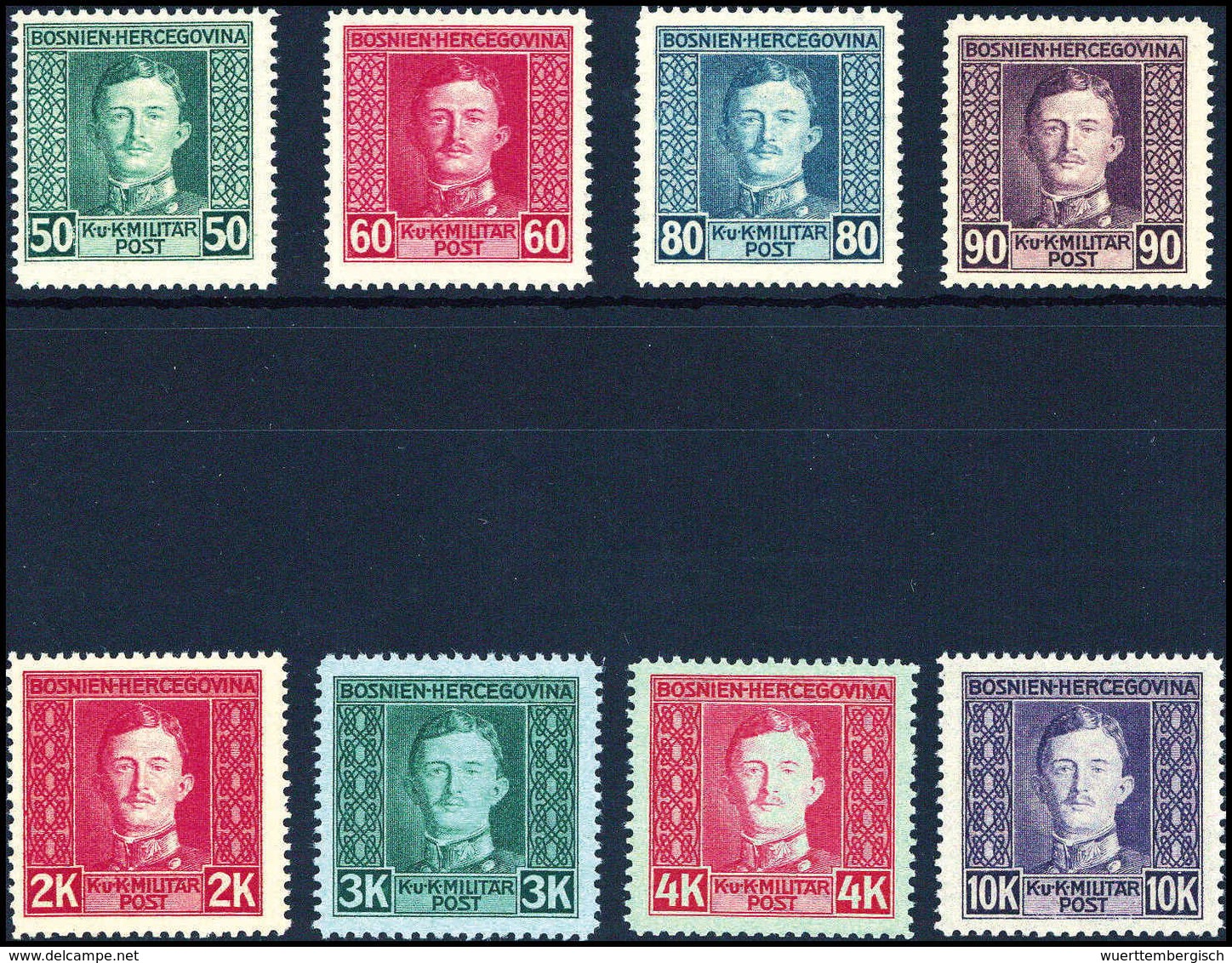 ** Kaiser Karl I., Tadellos Postfr. Serie.<br/><b>Katalogpreis: 200,-</b> (Michel: 124/41A) - Sonstige & Ohne Zuordnung