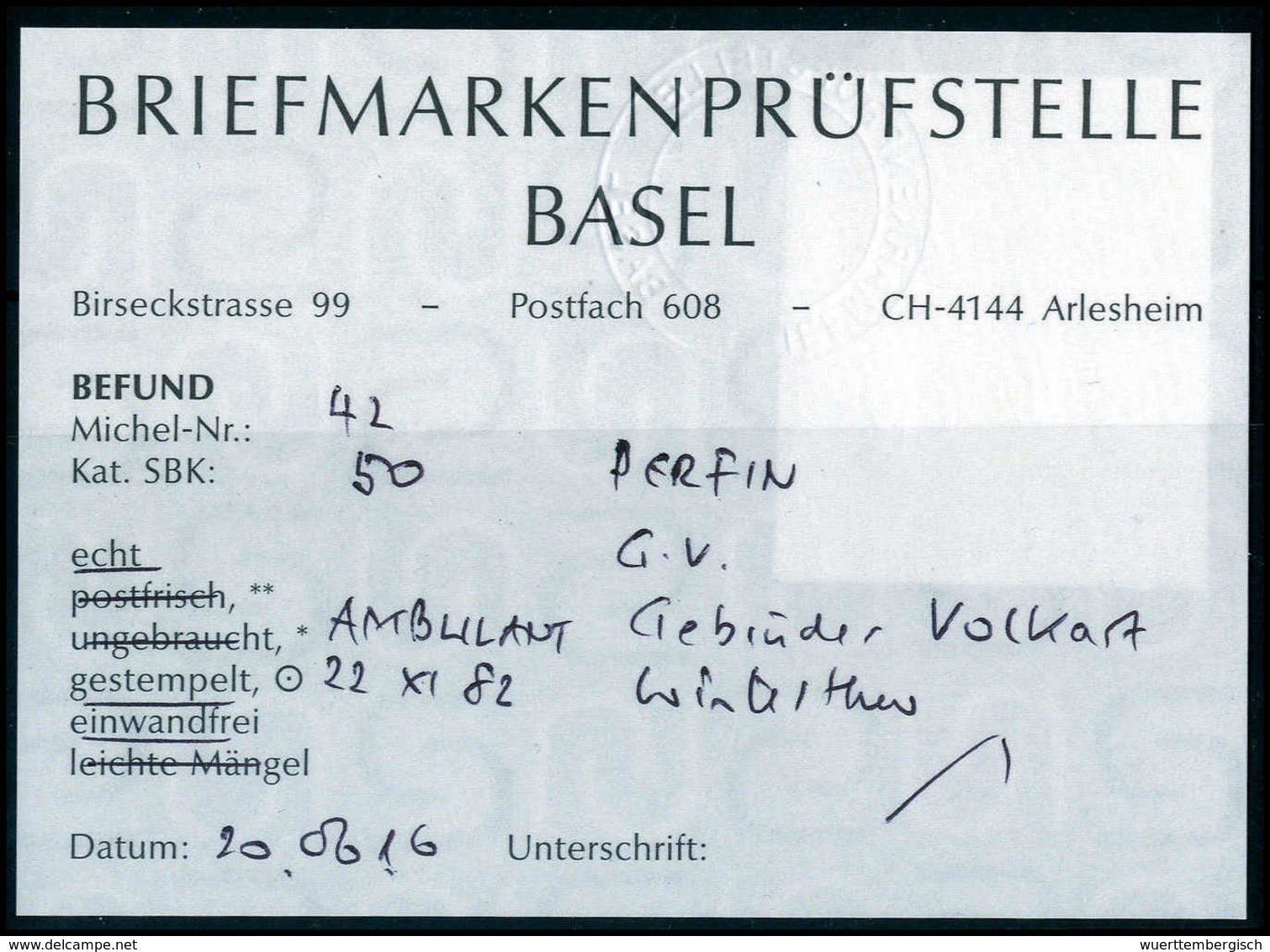 Gest. 40 C., Tadelloses, Sehr Gut Gezähntes Exemplar In Frischer Farbe Mit Sauber Aufgesetztem Bahnstpl. AMBULANT 22/11  - Autres & Non Classés