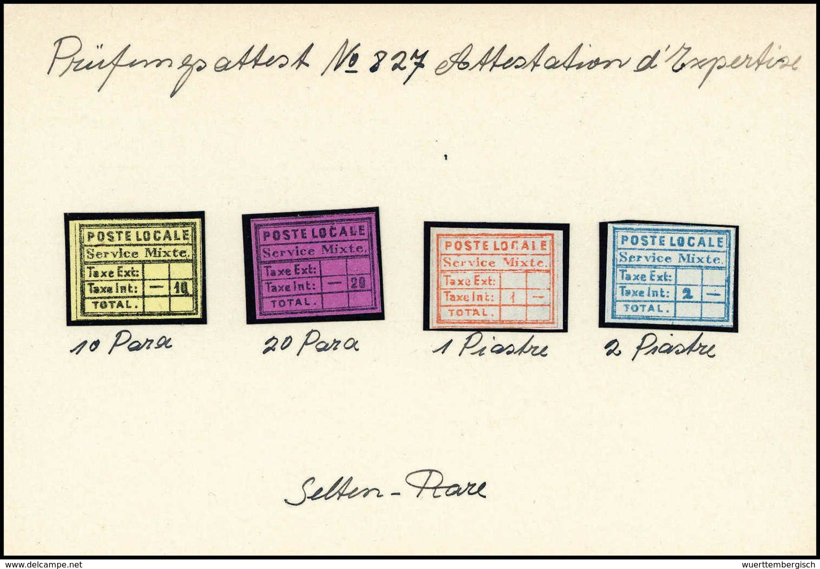 * 1866, 0,10 P.-2 Pia., Serie Zu Vier Werten Kpl., Tadellos Ungebr. Sehr Selten, Sign. Und Attest Fulpius. (Michel: IVa/ - Other & Unclassified