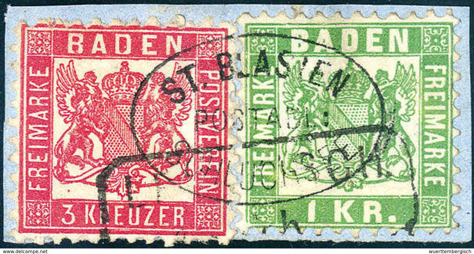 Briefst. 3 Kr., Mischfrankatur Mit 1 Kr. Grün, Kab.-Bfstk. Mit Vollem Postablagestpl. SCHLUCHSEE (ST.BLASIEN) Sowie R2 L - Autres & Non Classés