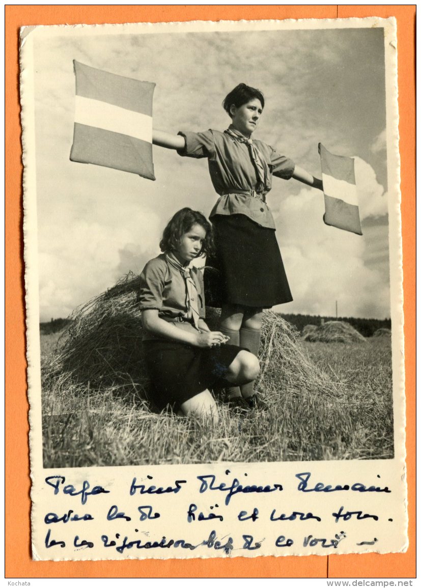 A501, Eclaireuses Suisses, Exercice De Morse, Swizzerland, Schweiz, Foto Steiner Bern, Scout, GF, Circulée 1940 - Scoutisme