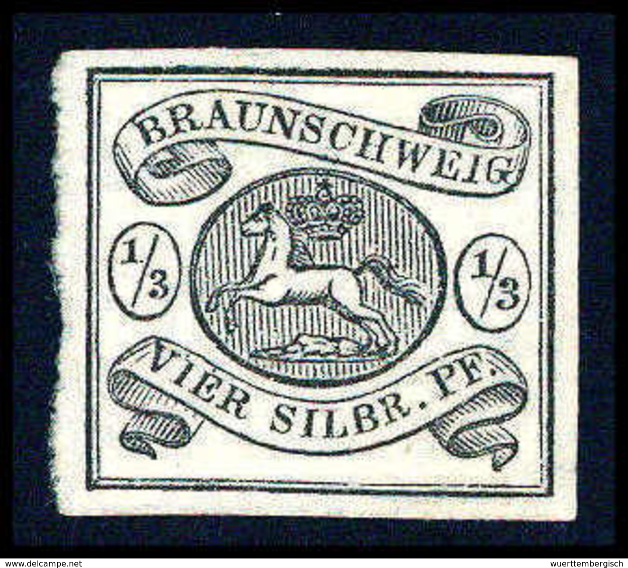 * 1/3 Sgr., Breitrandiges, Ungebr. Kabinettstück.<br/><b>Katalogpreis: 180,-</b> (Michel: 5) - Other & Unclassified