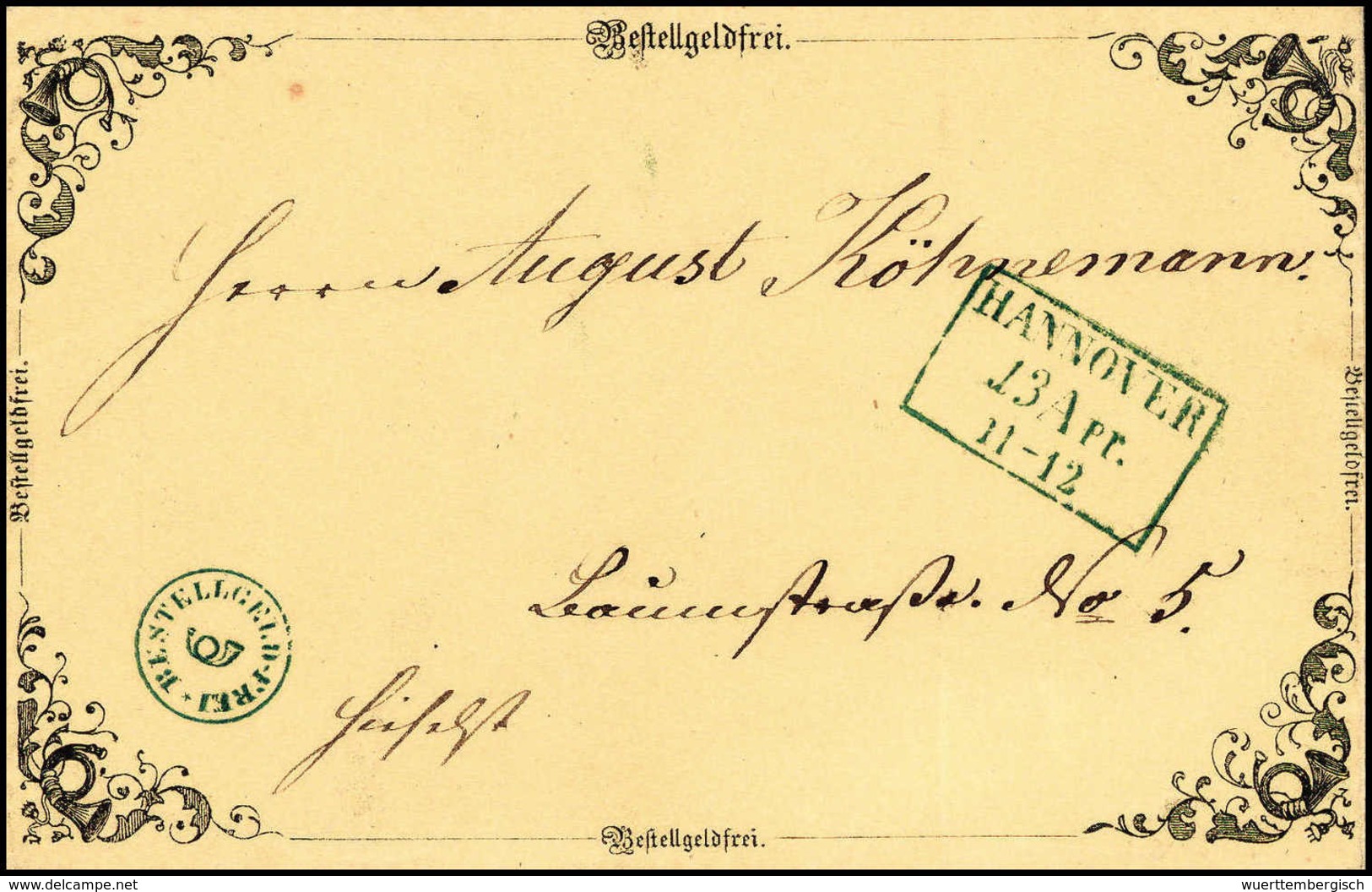 Beleg 1851, 3 Pfg., Frischer Pracht-Umschlag Mit Klarem R3 HANNOVER.<br/><b>Katalogpreis: 350,-</b> (Michel: SU3I) - Other & Unclassified