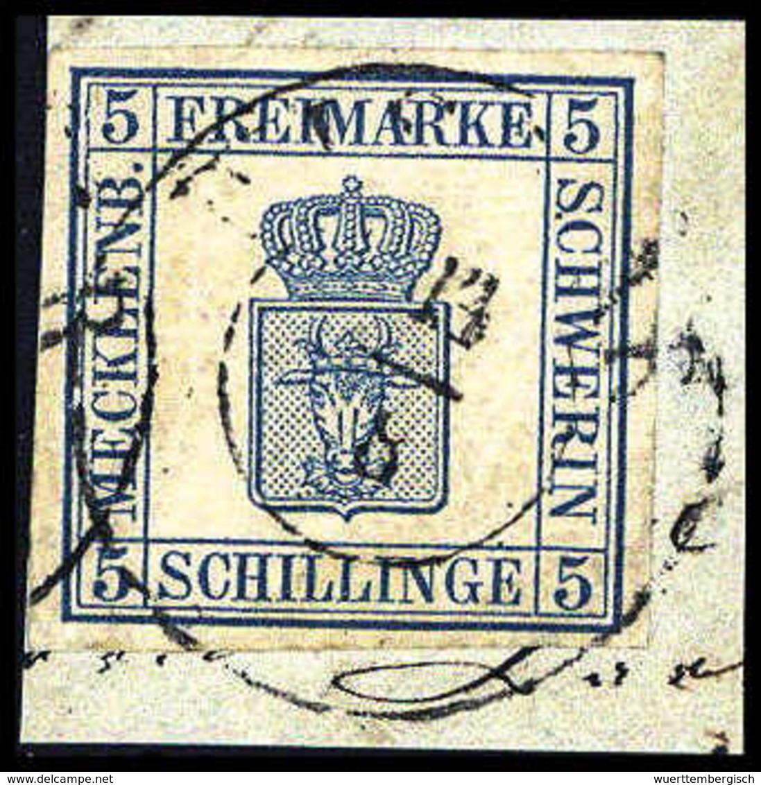 Briefst. 5 Sch., Kabinett-Briefstück.<br/><b>Katalogpreis: 400,-</b> (Michel: 3) - Other & Unclassified