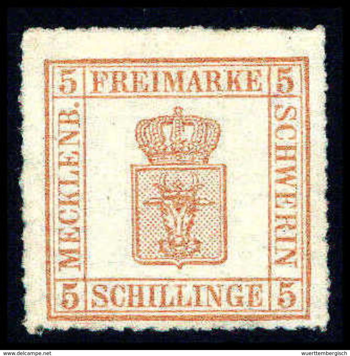 * 5 Sch., Abart: Krone In Der Mitte Gebrochen, Ungebr. Kabinettstück, Sign. Köhler.<br/><b>Katalogpreis: 200,-+</b> (Mic - Altri & Non Classificati