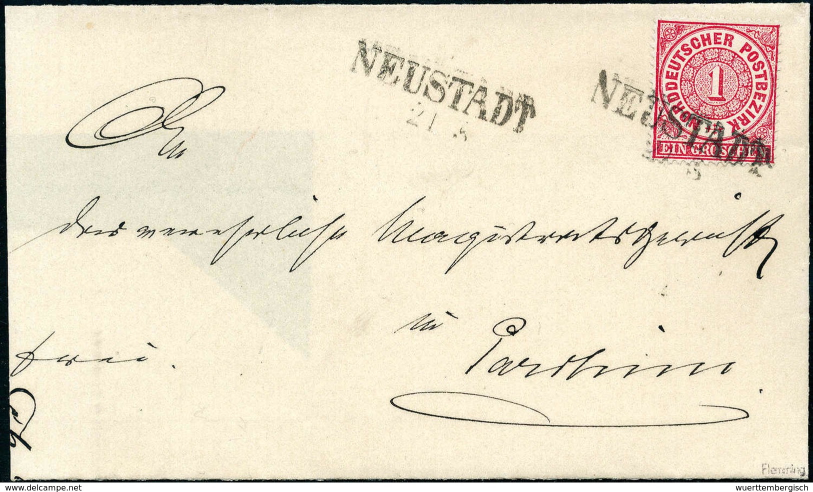 NEUSTADT, L2 Ideal Auf Luxusbrief NDP 1 Gr. (Michel: NDP16) - Other & Unclassified