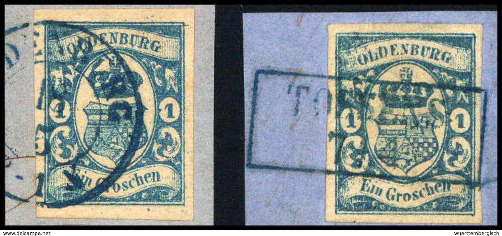 Briefst. 1 Gr., Zwei Schöne Luxus-Briefstücke.<br/><b>Katalogpreis: 540,-+</b> (Michel: 12a/b) - Autres & Non Classés