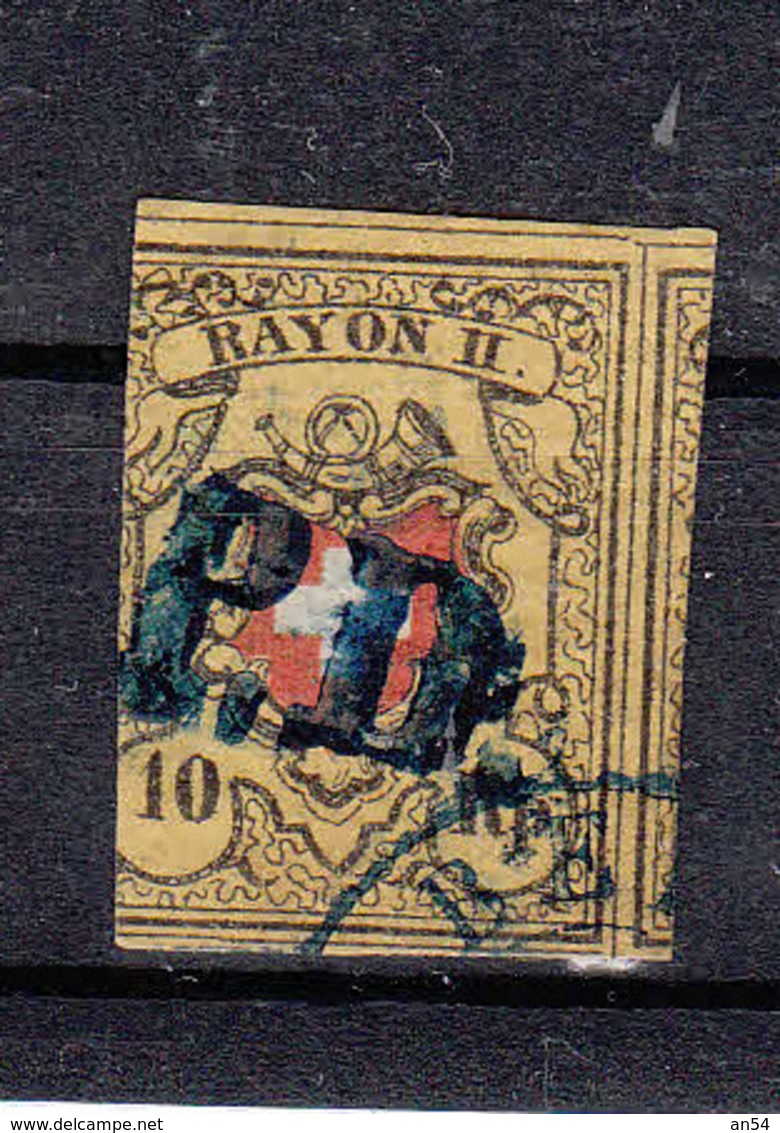1850  N°16II  OBLITERE      COTE 400 FRS      CATALOGUE ZUMSTEIN - 1843-1852 Timbres Cantonaux Et  Fédéraux