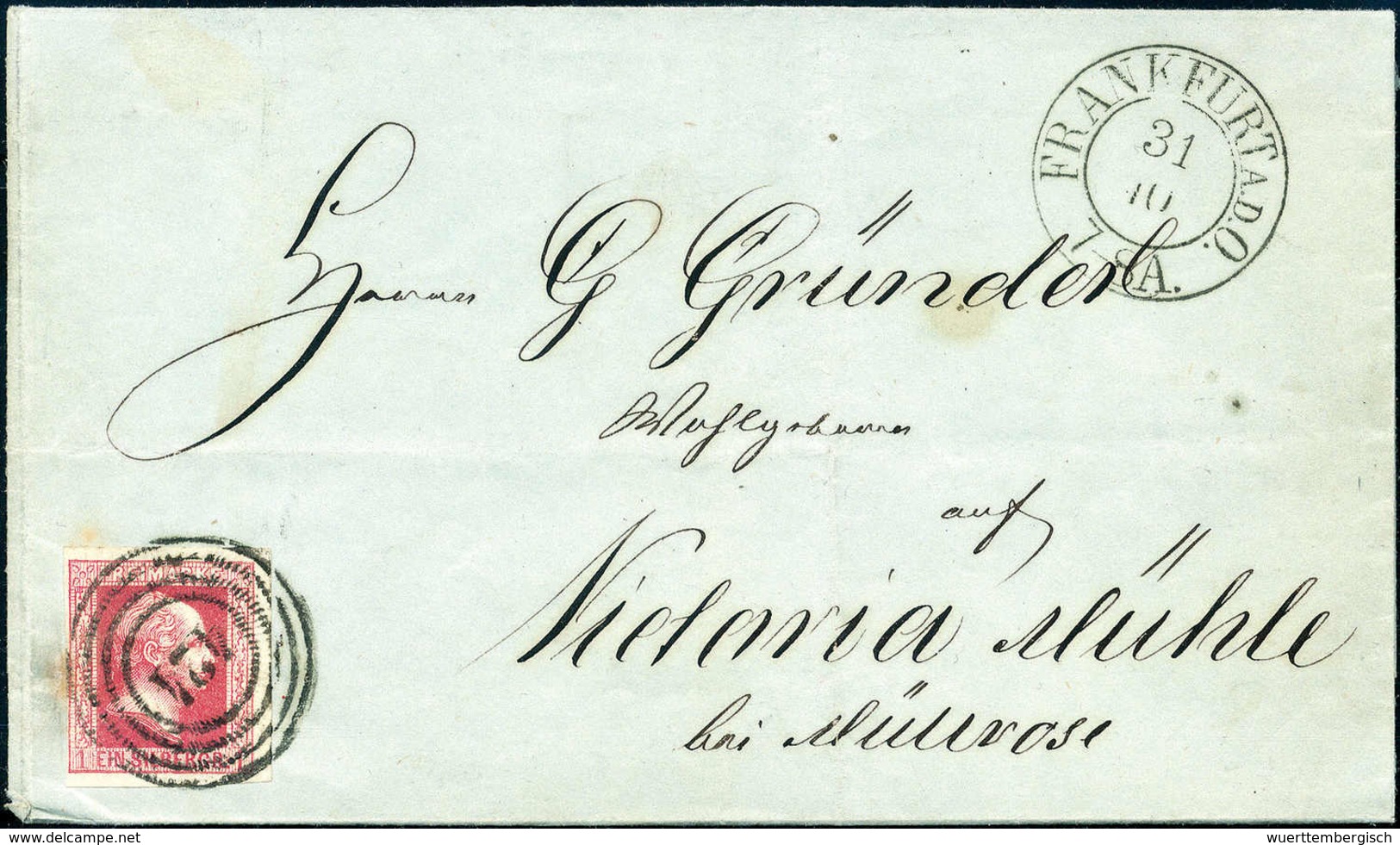 1 Sgr. Mit Stempel "424" FRANKFURT/ODER Auf Prachtbrief. (Michel: 6a) - Autres & Non Classés