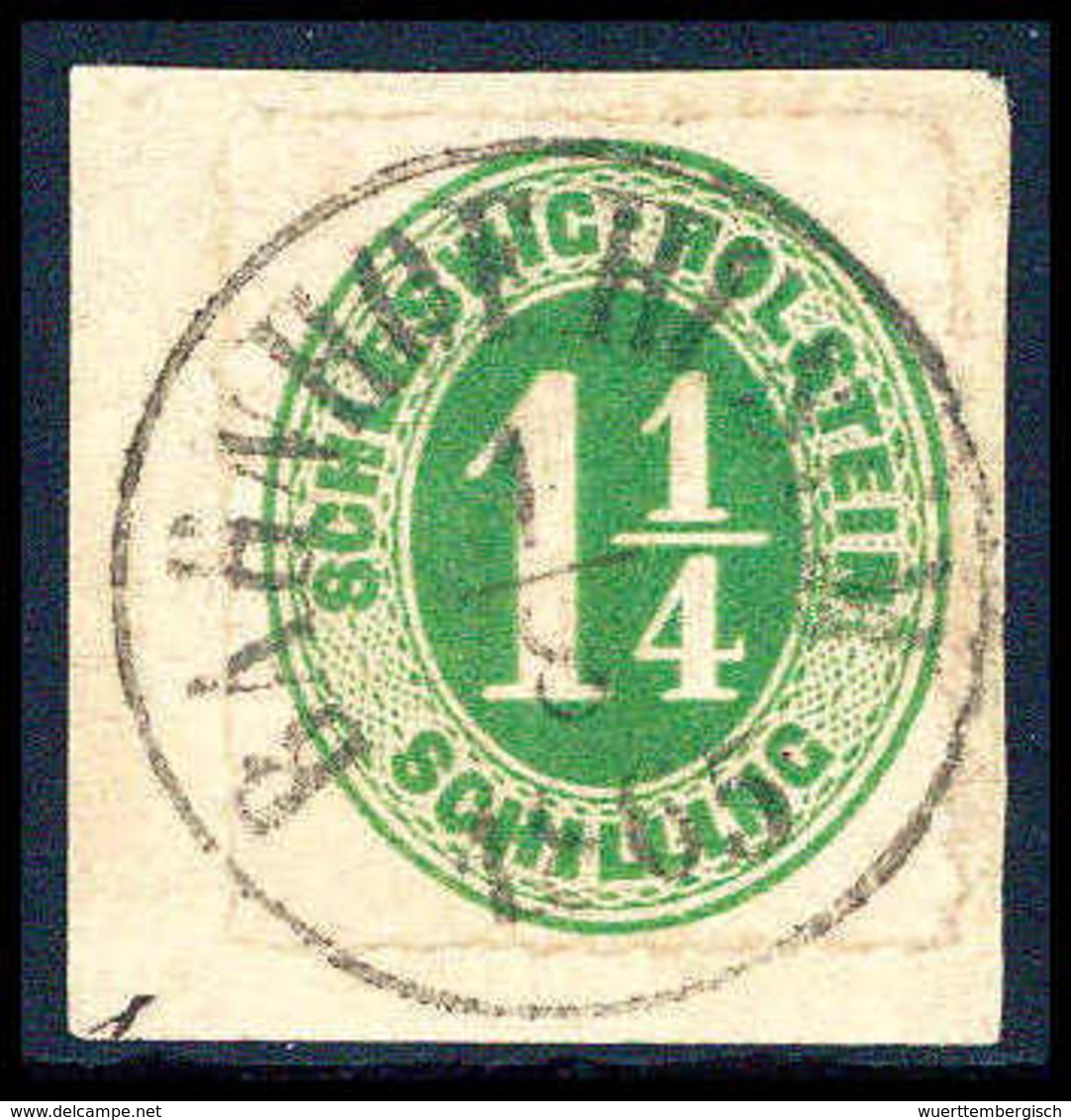 Briefst. 1¼ Sch., Luxus-Bfstk. Mit Idealem K1 BAHNHOF HUSUM 1/8 65, Sign. Pfenninger. (Michel: 9) - Sonstige & Ohne Zuordnung