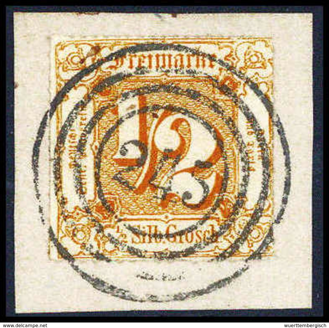 Briefst. ½ Sgr., Besonders Schönes Luxus-Bfstk. Mit Idealem Stempel "245" STADTSULZA. (Michel: 37) - Altri & Non Classificati