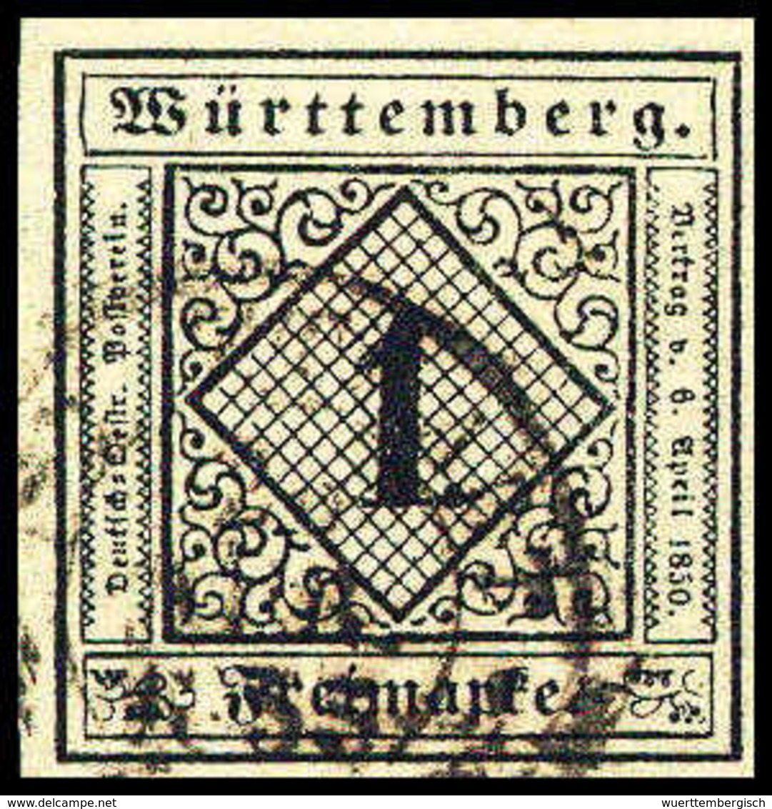 Gest. 1 Kr., Seidenpapier, Gestplt. Kabinettstück, Fotobefund Heinrich BPP.<br/><b>Katalogpreis: 300,-</b> (Michel: 1yb) - Other & Unclassified