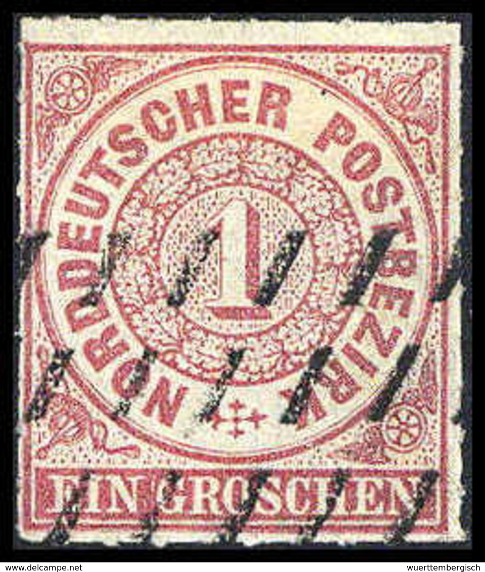 Gest. 1 Gr., Kab.-Stück Mit Sauber Aufges. Hamburger Maschinenstempel. (Michel: 4) - Autres & Non Classés