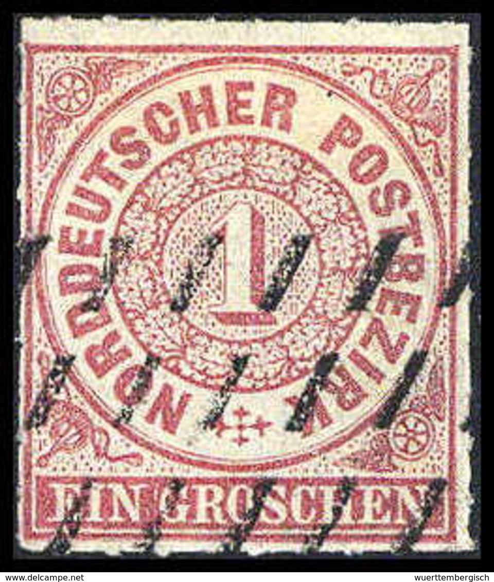 Gest. 1 Gr., Kab.-Stück Mit Sauber Aufges. Hamburger Maschinenstempel. (Michel: 4) - Altri & Non Classificati