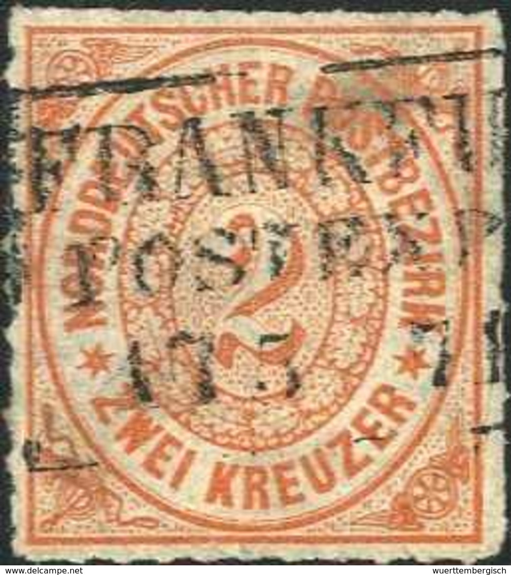 Gest. 2 Kr., Luxusstück Mit Schönem R3 FRANKFURT/M., Befund Eichele.<br/><br/><span Style='color:red;font-size:0.9em'><b - Sonstige & Ohne Zuordnung