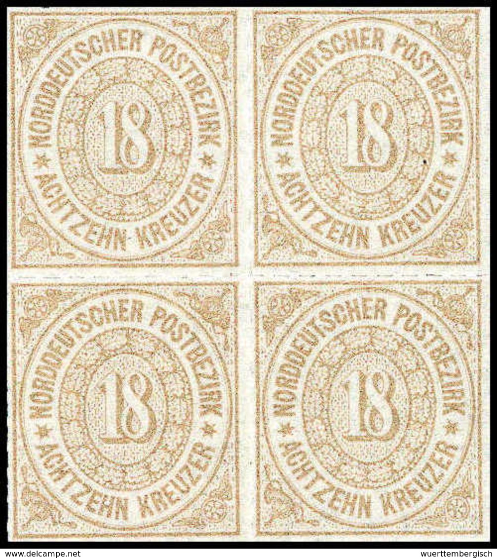 * 18 Kr., Ungebr. Kabinett-Viererblock.<br/><b>Katalogpreis: 300,-</b> (Michel: 11(4)) - Other & Unclassified