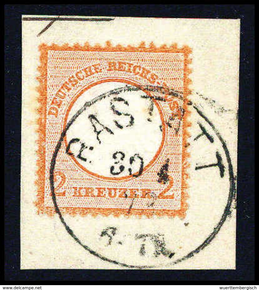 Briefst. 2 Kr., Kab.-Bfstk. Mit Klarem K1 RASTATT 30/4 73.<br/><b>Katalogpreis: 250,-</b> (Michel: 15) - Other & Unclassified