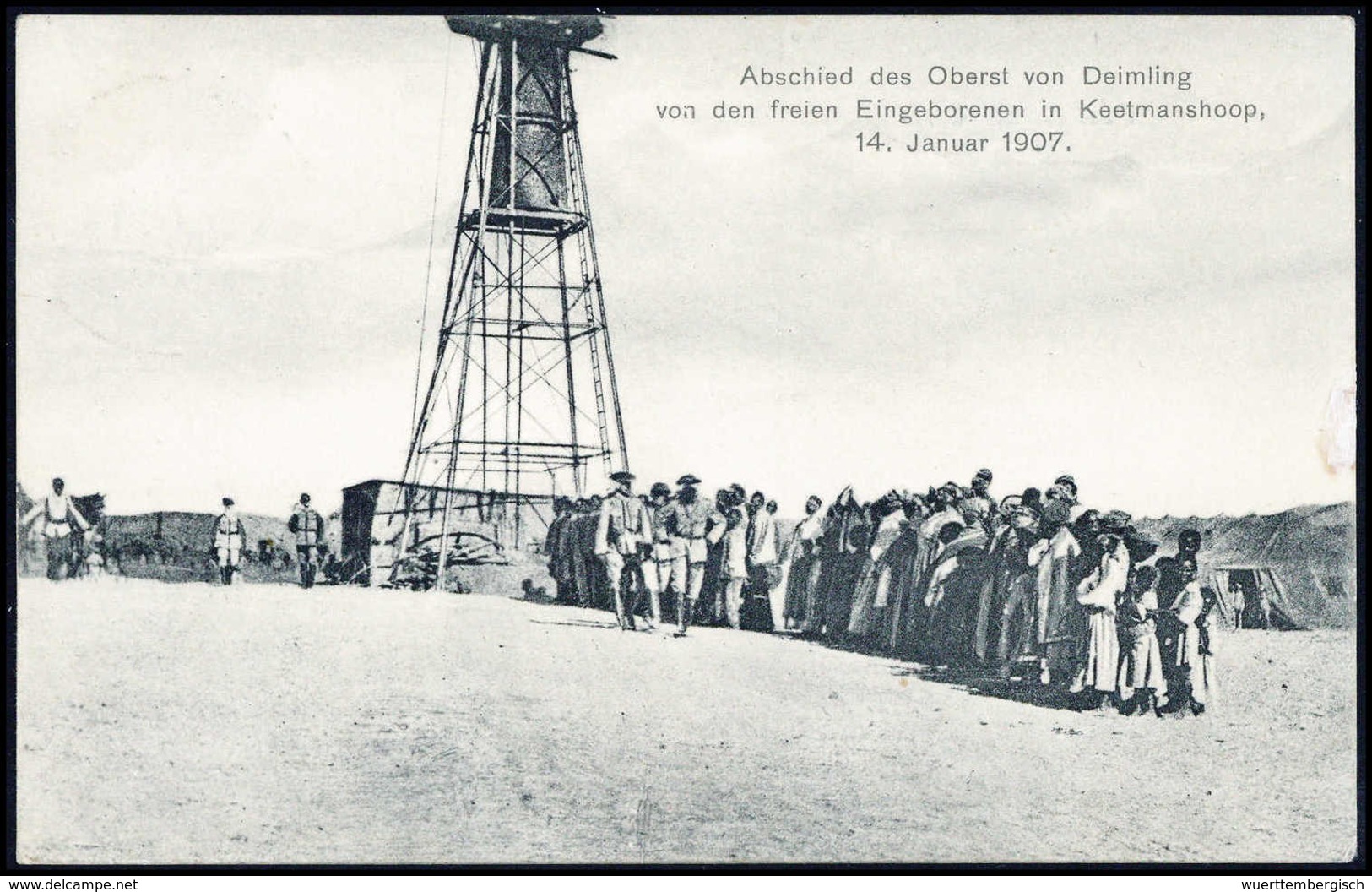 Beleg 1907, "Abschied Des Oberst Von Deimling Von Den Freien Eingeborenen In Keetmanshoop, 14.Januar 1907", Sehr Seltene - Altri & Non Classificati