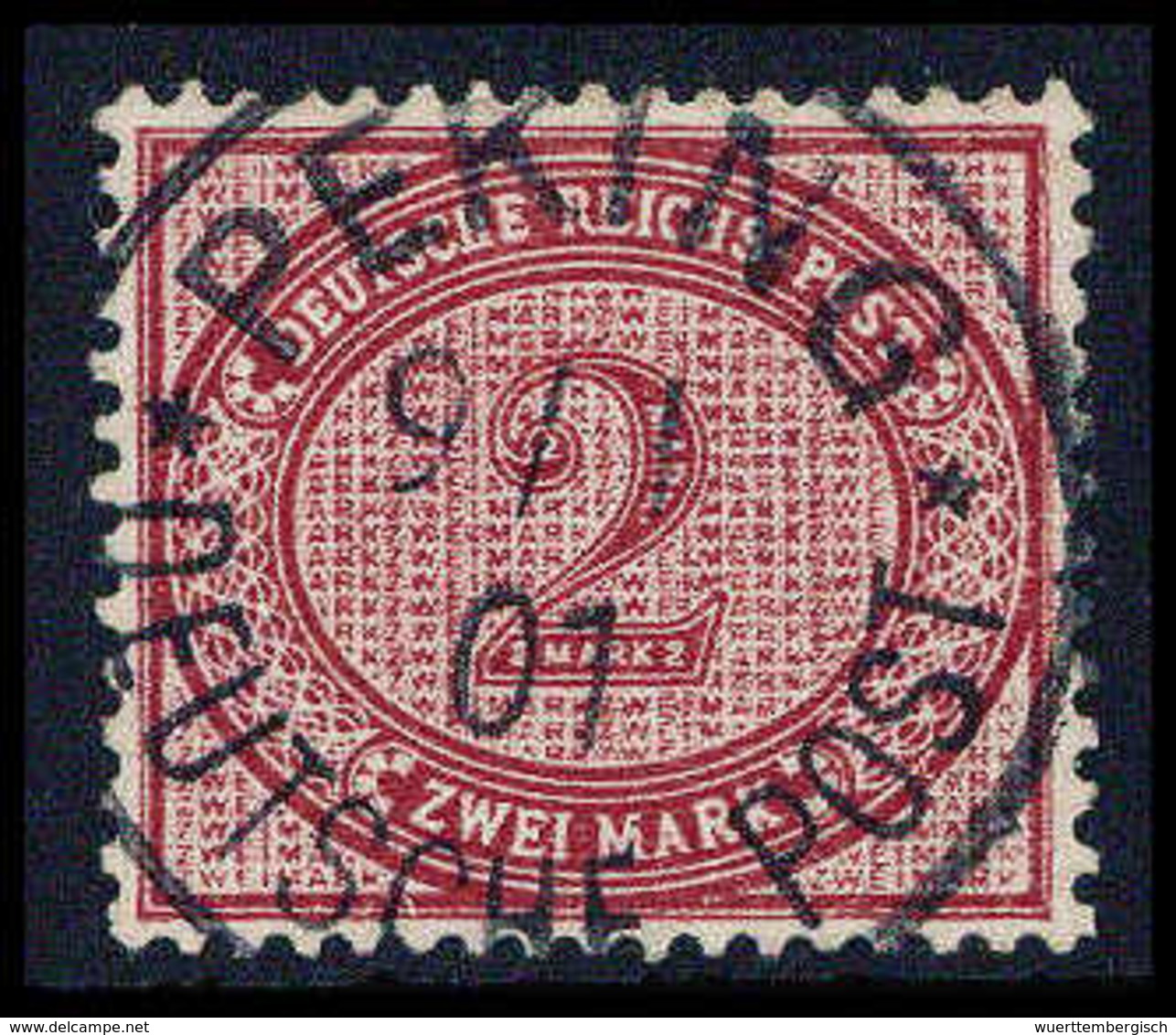 Gest. 2 Mk., Tadelloses Exemplar Mit Idealem Stempel PEKING 9/1 01 (Petschili), Sign. Bothe (Dr.Steuer 10x).<br/><b>Kata - Sonstige & Ohne Zuordnung