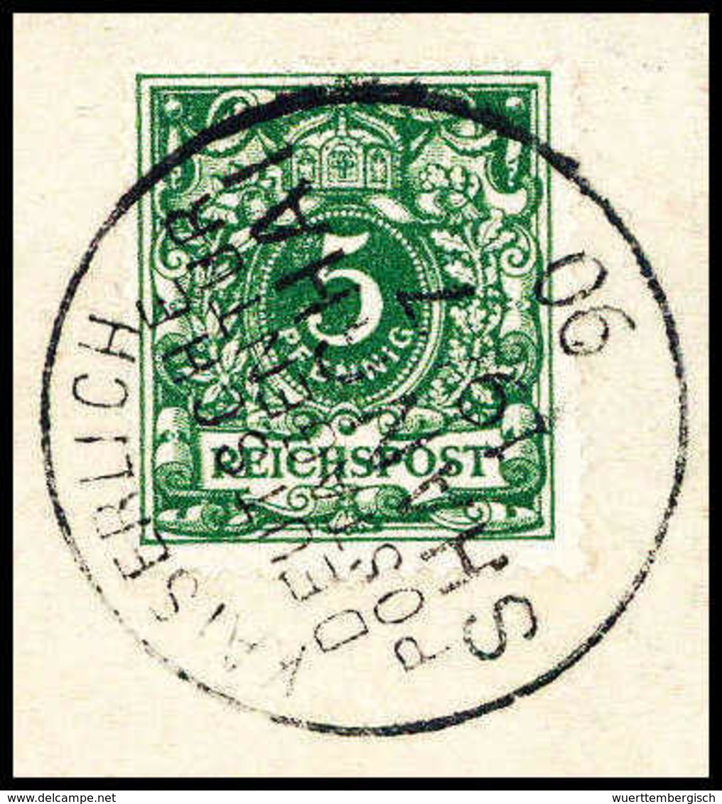 Briefst. 5 Pfg., Tadelloses Bfstk. Mit Vollem Stempel KDPA SHANGHAI 19/7 90, Sign. Bothe BPP.<br/><b>Katalogpreis: 120,- - Autres & Non Classés