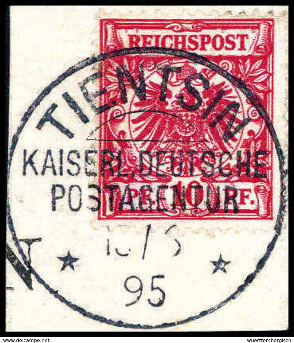 Briefst. 10 Pfg., Ideales Bfstk. Mit Stempel TIENTSIN KDPA 10/6 95, Doppelt Sign. Dr.Steuer BPP.<br/><b>Katalogpreis: 25 - Altri & Non Classificati