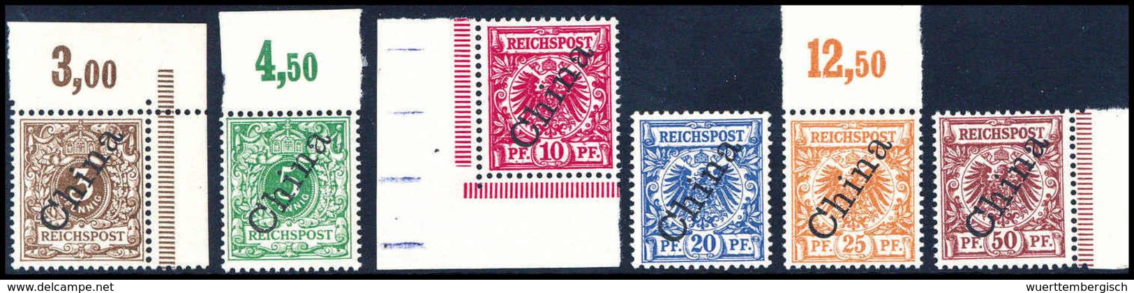 ** 3-50 Pfg., Tadellos Postfr. Serie, Meist Mit Bogenrand.<br/><b>Katalogpreis: 260,-</b> (Michel: 1IIa/6II) - Sonstige & Ohne Zuordnung