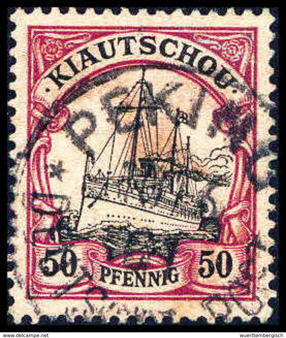 Gest. 50 Pfg., Schönes Exemplar Mit Klarem Stempel PEKING (kl. Fleck Bzw. Eckbug).<br/><b>Katalogpreis: 1.100,-</b> (Mic - Other & Unclassified