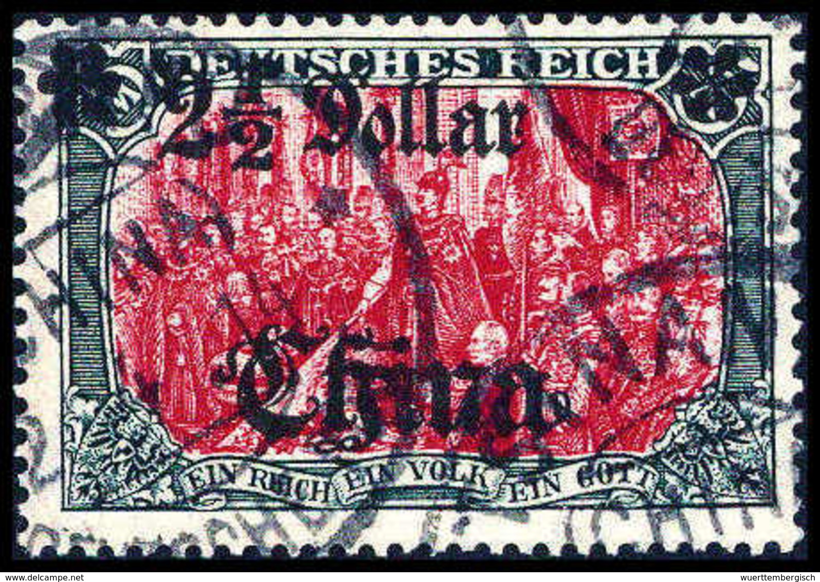 Gest. 2½ $, Aufdruckfehler: Linke Rosette Auf Einer Spitze, Gestplt., Kl. Beanstdg. (Michel: 47IALIIbPFI) - Autres & Non Classés