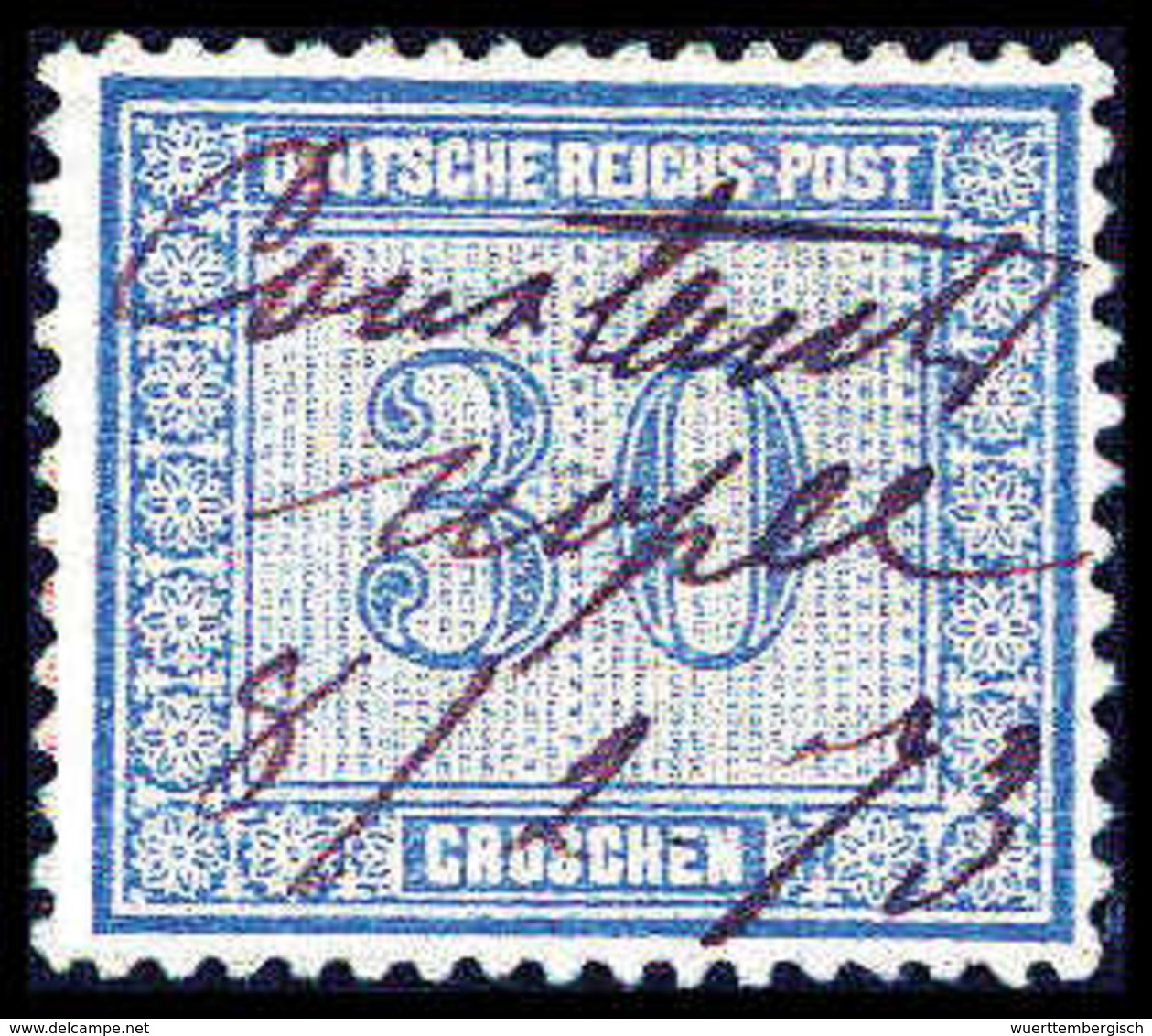 Gest. 30 Gr. Ultramarin, Luxusstück In Leuchtender Farbe Und Vollkommen Gleichmäßiger Zähnung, Saubere Hs. Entwertung "C - Sonstige & Ohne Zuordnung