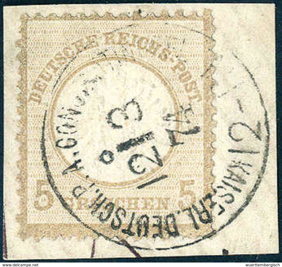 Briefst. 5 Gr., Schönes Kab.-Bfstk. Mit Vollem Stempel KDPA CONSTANTINOPEL (mit Kreis) 12/3 74, Sign. Bothe.<br/><b>Kata - Altri & Non Classificati