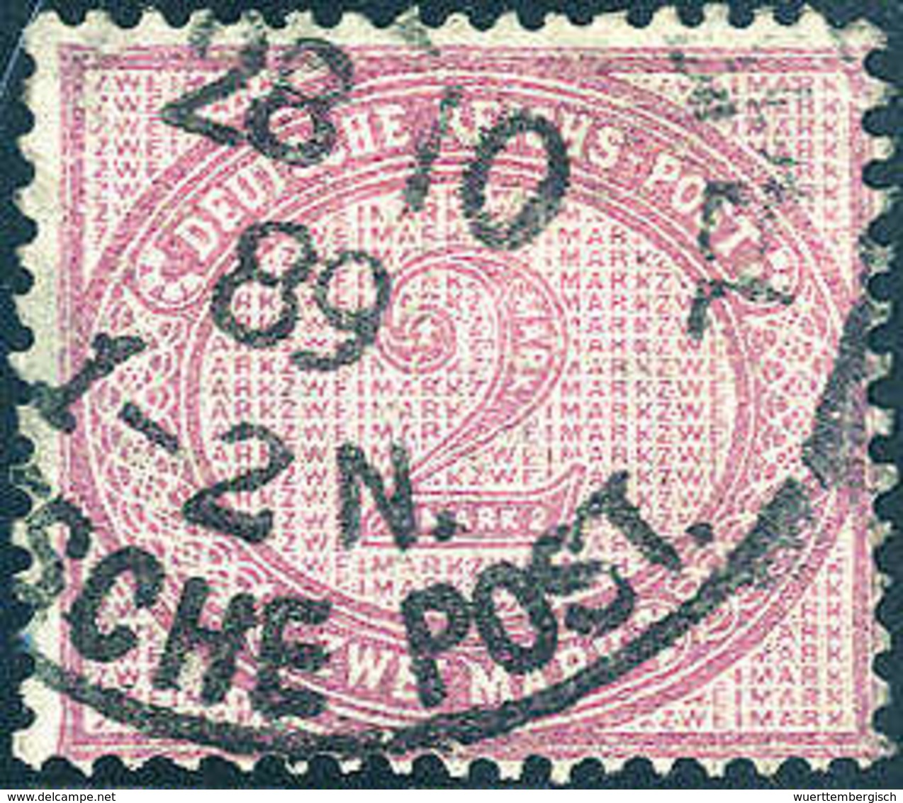 Gest. 2 Mk., Tadellos Mit Stempel CONSTANTINOPEL 28/10 89, Sign. Bothe BPP.<br/><b>Katalogpreis: 500,-</b> (Michel: V37d - Other & Unclassified