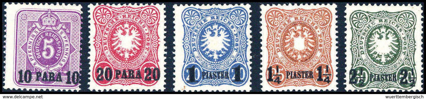 * 10 P.-2½ Pia., Nachdrucke 1891, 1 Pia. Kl. Farbspur, Sonst Tadellos Postfrisch.<br/><b>Katalogpreis: 495,-</b> (Michel - Altri & Non Classificati