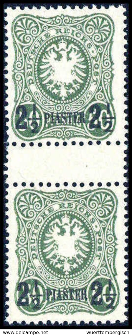 ** 2½ Pia., Tadellos Postfr., Senkr. Zwischenstegpaar. Sehr Selten, Fotoattest Steuer BPP.<br/><b>Katalogpreis: 2.400,-< - Altri & Non Classificati