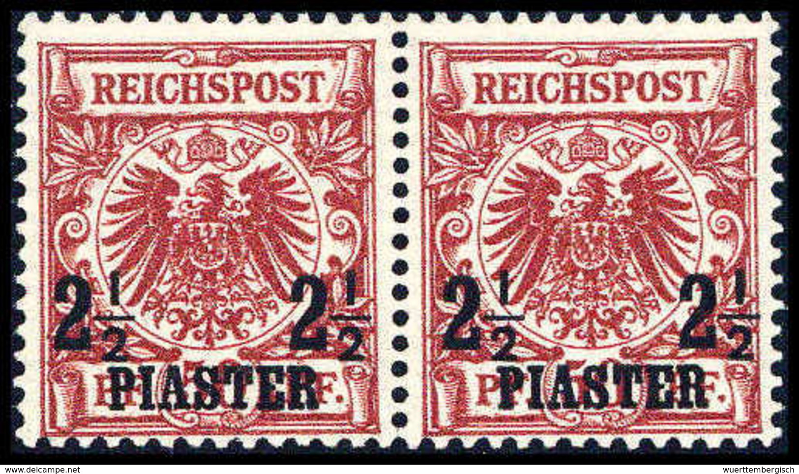 **/* 2½ Pia., Tadellos Ungebr., Waagr. Paar, Re. Marke Postfr., Sign. Steuer BPP.<br/><b>Katalogpreis: 395,-</b> (Michel - Other & Unclassified