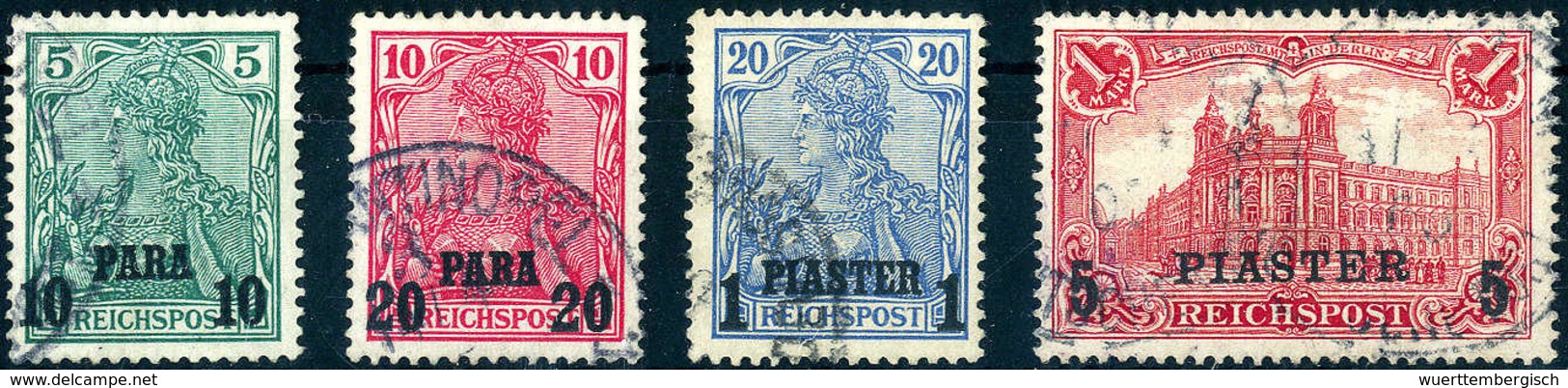 Gest. 10 U. 20 P., 1 U. 5 Pia, Tadellos Gest.<br/><b>Katalogpreis: 180,-</b> (Michel: 12II-14II,20II) - Autres & Non Classés