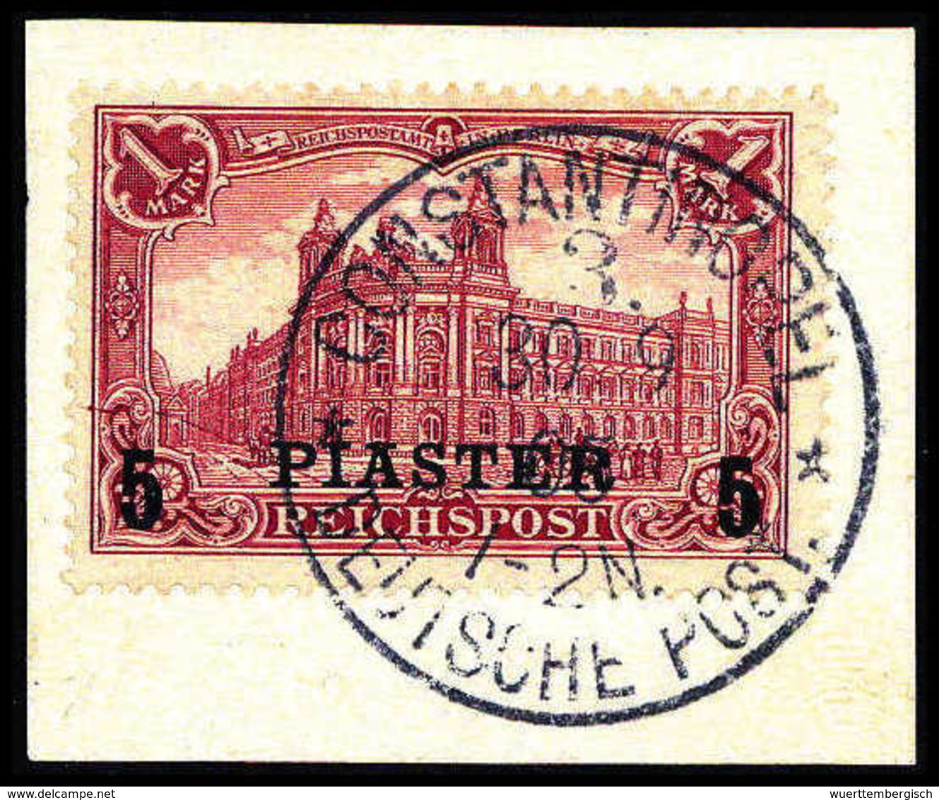 Briefst. 5 Pia., Plf. I, Tadelloses Bfstk. Mit Besonders Schön Aufgesetztem Stempel CONSTANTINOPEL 3. 30/9 05. Ausnahme- - Autres & Non Classés