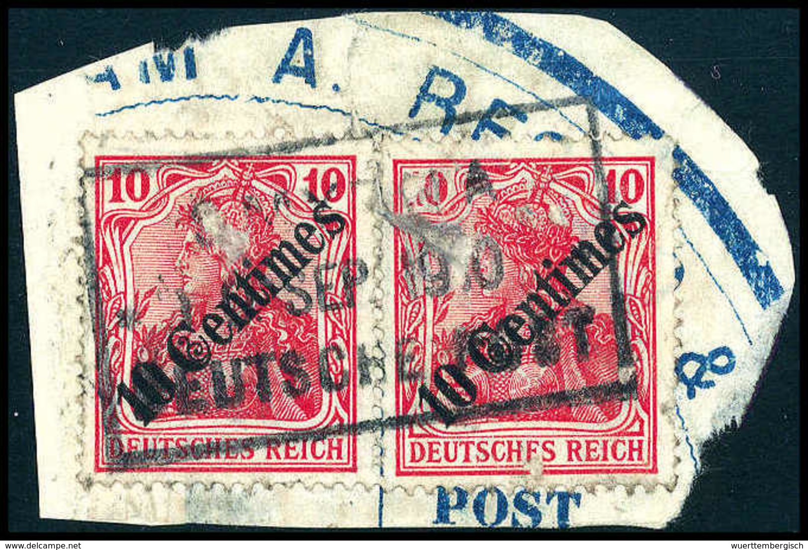 Briefst. SMYRNA DP 10/9 10, R3 Mit Zwei Sternen (sog. "Rosinenstempel") Klar Und Vollst. Auf Ausschnitt Aus Dosenetikett - Altri & Non Classificati