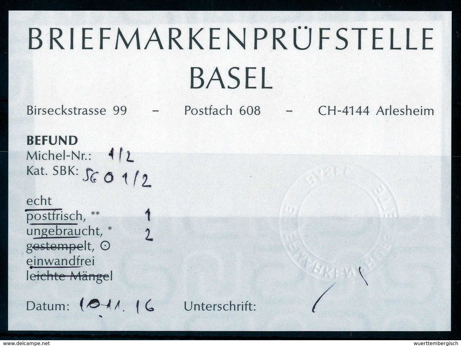 **/* 1 D. A. 3 Bzw. 5 Pfg., Tadellos Postfr. Bzw. Ungebr., Fotobefund Eichele. (SG O1/2)<br/><b>Katalogpreis: 240,-</b>  - Other & Unclassified