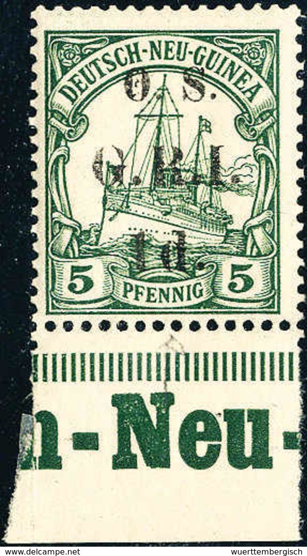 ** 1 D. A. 5 Pfg., Aufdruckfehler: Weiter Abstand Zwischen "1" Und "d", Tadellos Postfr. Vom Unteren Bogenrand. Selten,  - Other & Unclassified