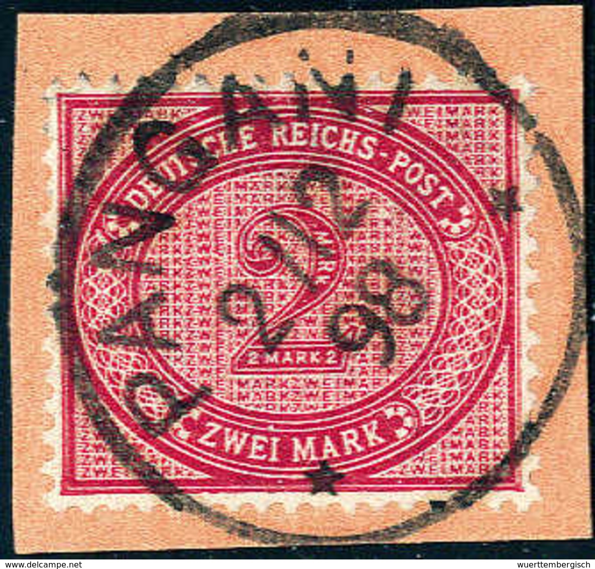 Briefst. 2 Mk., Tadelloses Bfstk. Mit Klarem Stempel PANGANI 2/12 98 (Dr.Steuer 4x).<br/><b>Katalogpreis: 200,-</b> (Mic - Altri & Non Classificati