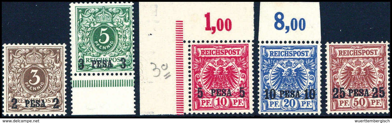 ** 2-25 P., Tadellos Postfr. Serie, Teils Bogenrandstücke.<br/><b>Katalogpreis: 1.000,-</b> (Michel: 1I/5I) - Autres & Non Classés