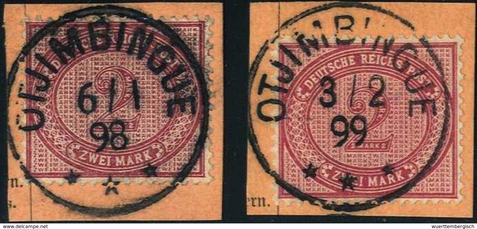 Briefst. 2 Mk., Beide Farben, Je Ideales Bfstk. Mit Stempel OTJIMBINGUE (Dr.Steuer +50 Bzw. 150%).<br/><b>Katalogpreis:  - Autres & Non Classés