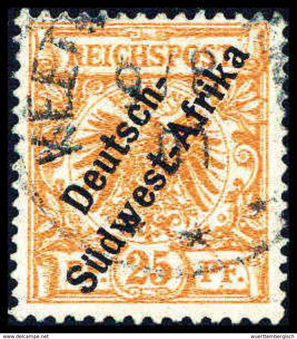 Gest. 25 Pfg. Gelblichorange, Tadelloses Exemplar In Frischer Farbe Und Erstklassiger Zähnung, Sauber Aufges. Stempel KE - Other & Unclassified