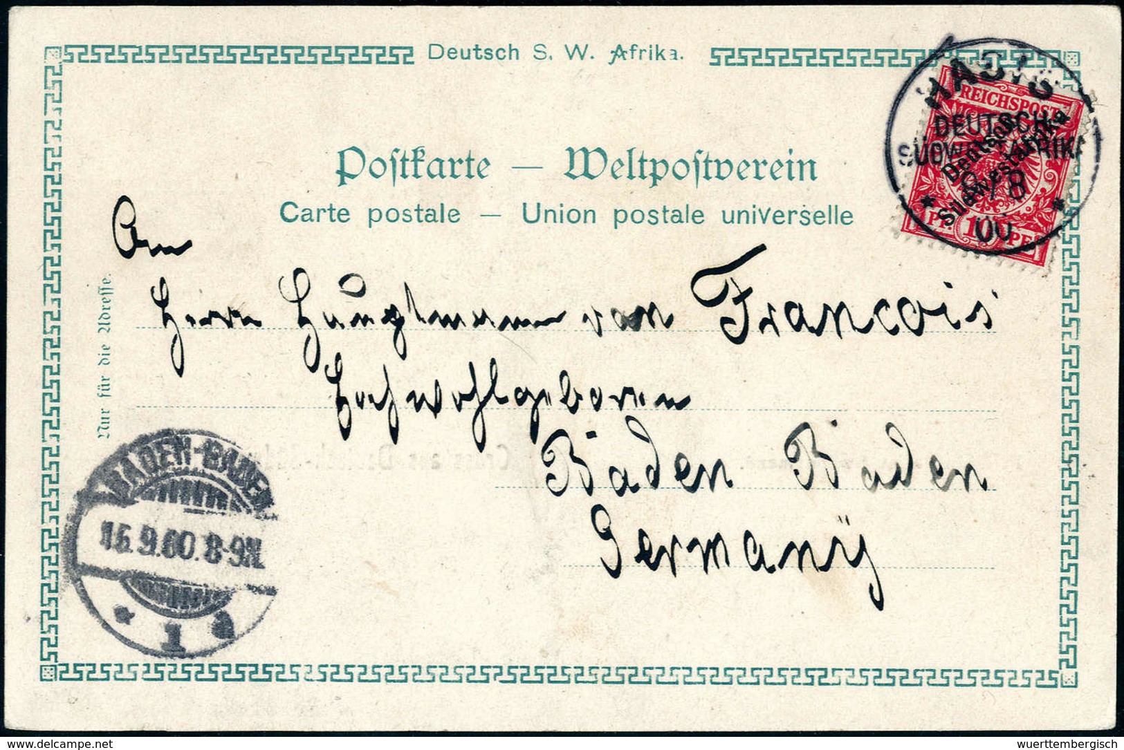 Beleg 10 Pfg., Tadellose Postkarte Mit Klarem Stempel HASIS 9/8 Oo, Fotoattest Steuer BPP. (Michel: 7c) - Sonstige & Ohne Zuordnung