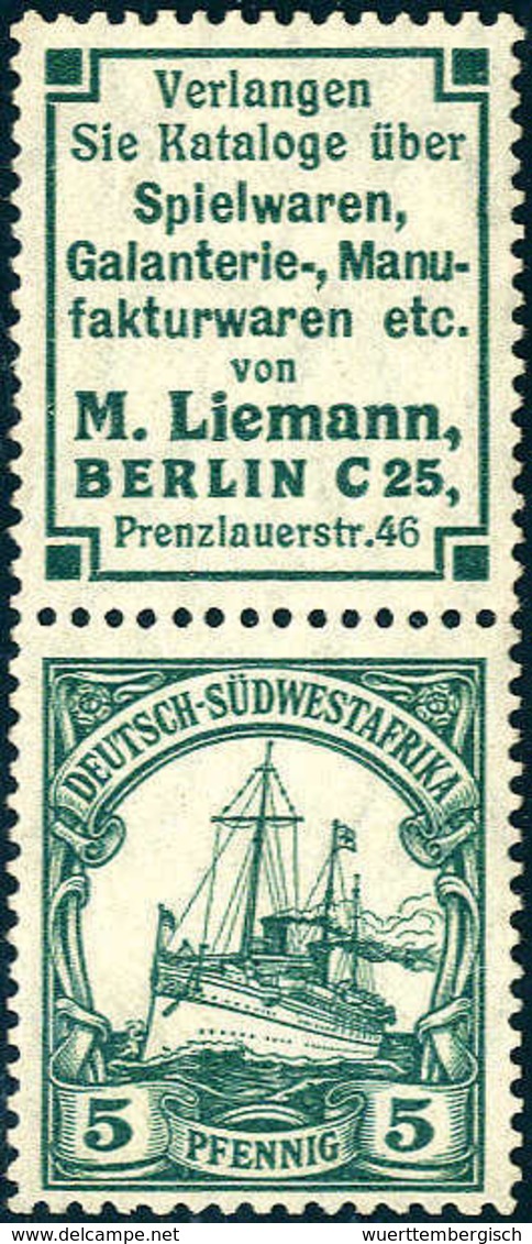 * R7 ("Liemann")/5 Pfg., Tadellos Ungebrauchte Senkr. Kombination.<br/><b>Katalogpreis: 450,-+</b> (Michel: S8) - Autres & Non Classés