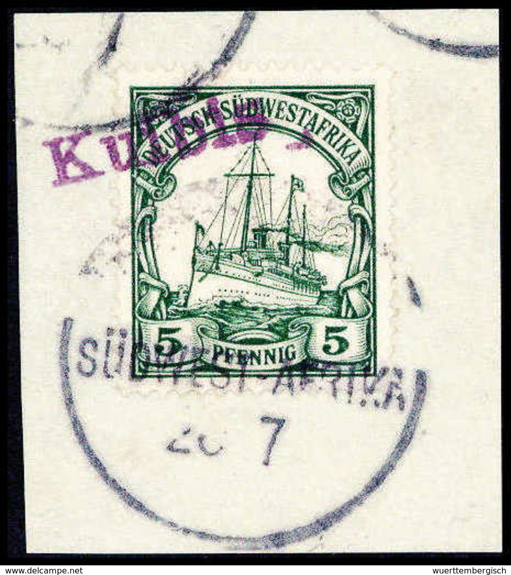 Briefst. KUIBIS, Violetter Wanderstempel Vom 20/7 (ohne Jz."07"), Voller Abschlag Auf Tadellosem Bfstk. 5 Pfg. Stempel-S - Autres & Non Classés